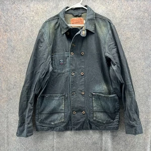 Giacca Vintage Diesel Industry Uomo XXL Nero Indaco Utility Sanforizzata Chore JP - Foto 1 di 11