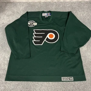 Rare CCM Philadelphia Flyers NHL Hockey Jersey Vintage Green  Adult XL B40 - Picture 1 of 12