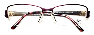 CAZAL TITANIUM MOD.1076 COL.003 GOLD RED AUTHENTIC HALF RIM EYEGLASSES 53-16-135 - Image 1 of 4