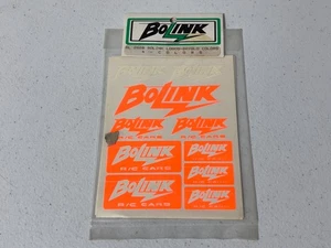 Bolink 1/10 1/12 RC R/C Cars Hot Fluoro Day Glo Logo Vintage Sticker Decal 4 pcs - Picture 1 of 2