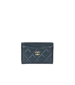 CHANEL Navy Classic Card Holder Wallet 38562 147030777 - Picture 1 of 8