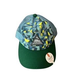 LL Bean Trucker Hat Mid-Crown Snap Back Childs Baseball Cap OSFA Camo Outdoor - Picture 1 of 2