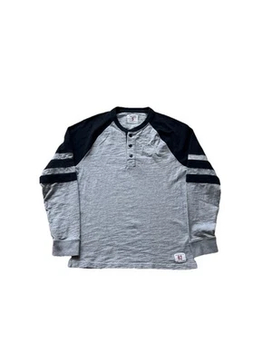 Suéter Henley Abercrombie & Fitch Para Hombre Gris/Azul Talla Pequeña Foto 1 de 4