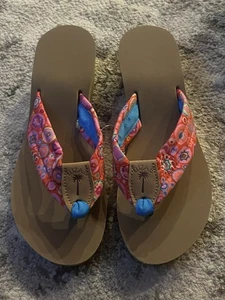 Eliza B Fabric Flip Flops Sandals NEW Size 9 - Picture 1 of 8