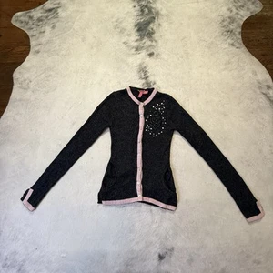 Charlotte Pullover Damen Größe S grau Perlen Mohair Mischung weich Strick Cardigan - Bild 1 von 9