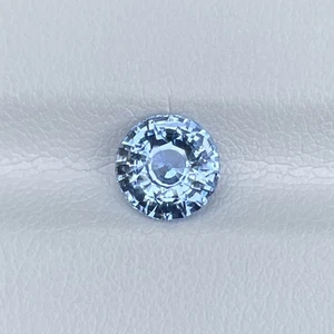 Natürlicher zertifizierter unbeheizter blauer Saphir 2,27ct Rundschliff Edelstein • Luxus Geschenk - Bild 1 von 9
