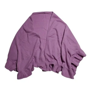 Precious Fibers Lilac Ruffle Edge Cashmere Knit Shawl - Picture 1 of 5