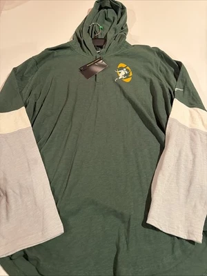 Camiseta Henley Nike NFL Green Bay Packers verde mascote histórico LS com capuz XXL NKBR - Imagem 1 de 4