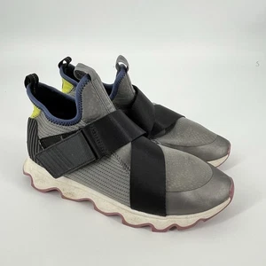 Sorel Kinetic Sneakers Quarry Gray Size 9.5 Adjustable Straps Walking Athletic - Picture 1 of 6