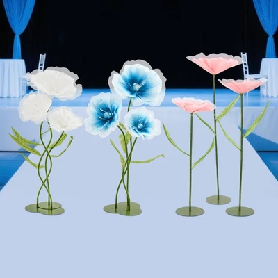 Flores gigantes para decoración de flores artificiales de 3 piezas para arreglos de decoración de bodas Foto 1 de 4