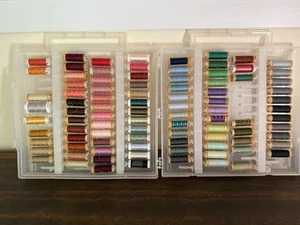 Huge Lot 87 Gutermann, Sulky, Mettler Thread Spools in Sulky Case - Picture 1 of 8