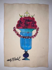 Andy Warhol COA art painting original drawing vintage paper signed stamped - Picture 1 of 3