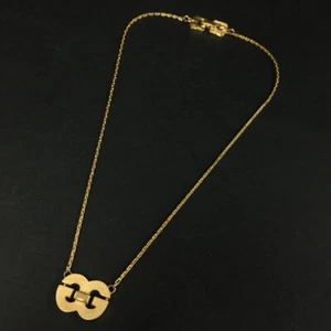 GIVENCHY GG Logo Gold Tone Pendant Necklace/7BE1266 - Imagen 1 de 8