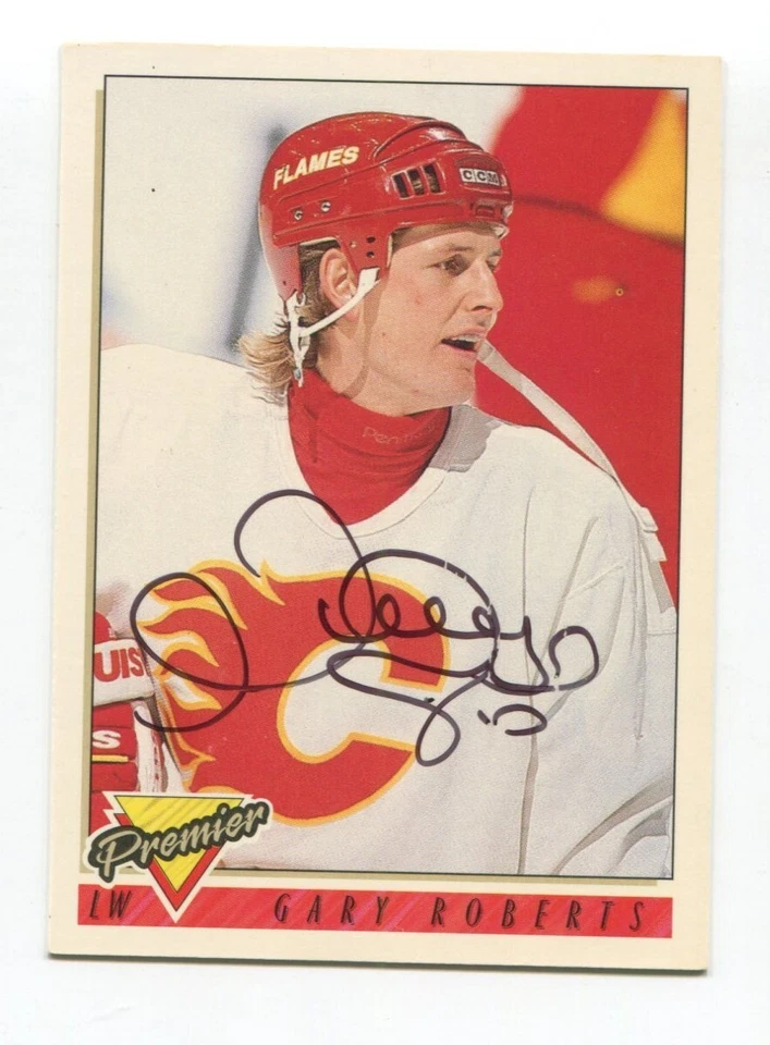 1994 Topps Premier Gary Roberts Signed Card Hockey NHL Autograph AUTO #510 - Image 1 of 2