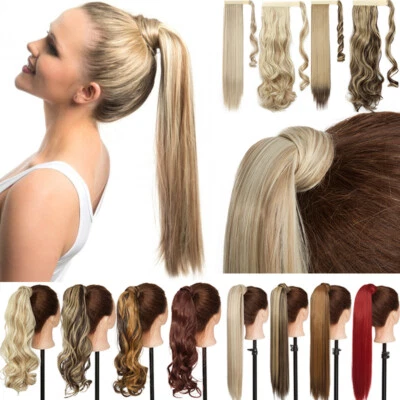 Premium clip per capelli estensioni coda di pony avvolgimento coda intorno ombra coda di cavallo highlight - Immagine 1 di 4