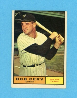 1961 Topps #563 Bob Cerv New York Yankees High Number Baseball Card Vg/Ex o/c - Image 1 of 2
