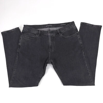 John Varvatos JV704 Black Tapered Cotton Stretch Casual Jeans Mens 36x32 - Image 1 of 4