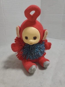 1999 OddzOn Teletubbies Po Koosh Ball Blue & Red Mini Plush Doll Toy - Picture 1 of 7
