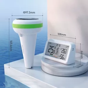 INKBIRD Solar Pool Thermometer Innenmonitor IP68 Wasser Schwimmbäder Teiche C/F - Bild 1 von 24