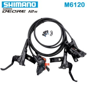 Juego de frenos de disco hidráulicos Shimano Deore BR-M6120 BL-M6100 4 pistones delantero trasero MTB - Imagen 1 de 9