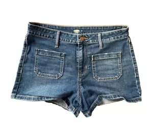 Old Navy Damen Jeansshorts California Stretch blau Denim Größe 10 hoher Bund - Bild 1 von 12