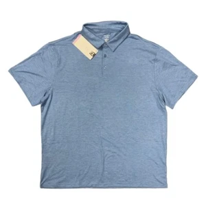 Member's Mark Men's 4 Way Stretch Moisture Wicking Short Sleeve Polo Blue Small - Picture 1 of 5