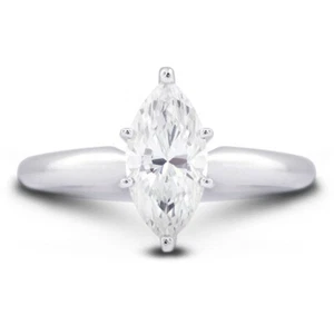 1.77ct D SI1 Marquise Natural Diamond White Gold Solitaire Engagement Ring - Picture 1 of 11