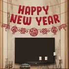 Non-woven Fabric Happy New Year Banner Spring Festival Hanging Ornaments  Home
