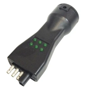 Truck Trailer Vehicle Plug Tester 7 Round Blade 4 Pin Wire Light Brake  - Picture 1 of 3