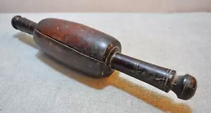 Vecchio antico originale legno intagliato a mano big chapati pane rolling pin Belan - Foto 1 di 3