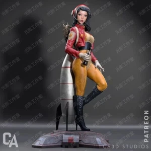 Rocket Girl Full Resin Figures Model Kit 1/24 Scale Unpainted Unassembled Toy - Picture 1 of 2