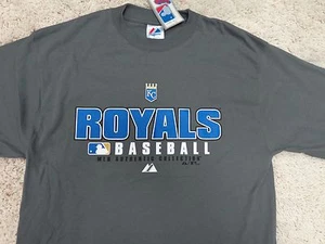 MLB Kansas City Royals Over Size T-SHIRT Majestic Authentic Collection Free Ship - Picture 1 of 4