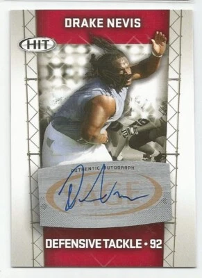 2011 Sage Hit Autograph Drake Nevis LSU Tigers Indianapolis Colts - Image 1 of 2