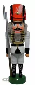 Nussknacker Soldat weiß 42cm NEU Nußknacker Figur Erzgebirge Weihnachtsfigur - Bild 1 von 1