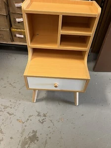 New Mid Century Modern Looking nightstand With Drawer New In Box - Picture 1 of 4