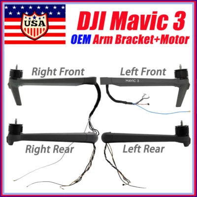 Original L/R Front Rear Arm Shell Bracket Cover Case+Motor For DJI Mavic 3 Drone - Image 1 of 4