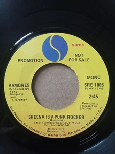 THE RAMONES Promo 1977 Sheena Is A Punk Rocker 7 ORIGINAL Stereo MONO 45 Joey NY - Picture 1 of 4