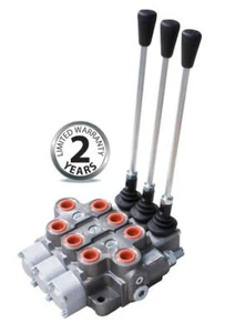 Bucher Hydraulic 1/2" 70 l/min three bank double acting lever valve 3 position s - Picture 1 of 1