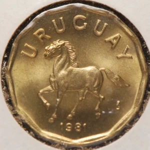Uruguay, 1981-So 10 Centesimos, KM66, BU, NR, 4-21 - Picture 1 of 2