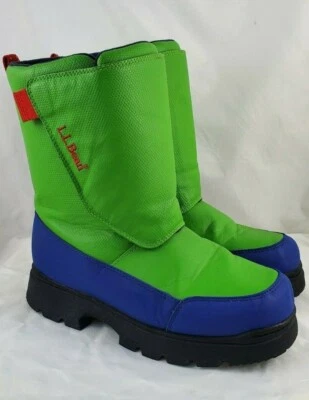 L.L. BEAN Niños Botas de Nieve Impermeables V E L C R O Cierre Suela 6 VERDE LIMA Foto 1 de 4