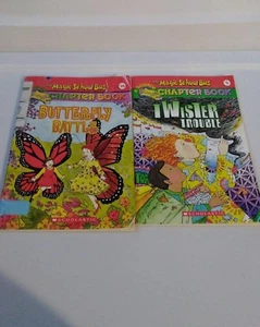 The Magic School Bus Chapter Books Butterfly Battle Twister Trouble - Foto 1 di 6