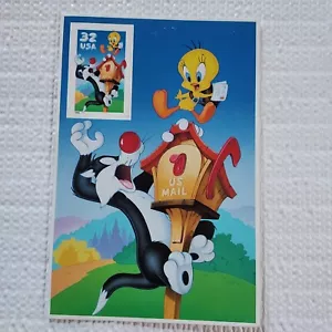 US Stamp 1998 Sylvester & Tweety Imperf Stamp Scott #3205c - Picture 1 of 7