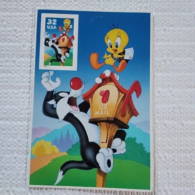 US Stamp 1998 Sylvester & Tweety Imperf Stamp Scott #3205c - Image 1 of 4