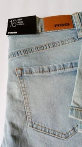 Boys Size 16 RSQ super skinny straight legged light-wash blue denim JEANS - Picture 1 of 9