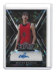 2023 Leaf Exotic Multi-Sport Rookies Matas Buzelis Deer Crystal Auto BA-MB1 1/2