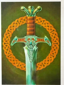 Heaven and Earth Designs Excalibur Sword Cross Stitch Pattern Chart 2011 NOS - Picture 1 of 9