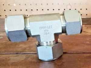 1-1/4 Tube OD 316ss Union Tee Fitting Ham-Let 764LSS 1-1/4 - Picture 1 of 2