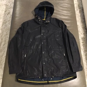 NWOT Simon Spurr NYC Italy Mens Waxed Cotton Hooded Technical Jacket Large $1100 - Picture 1 of 9