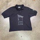 Vintage 80s Cat on a Hot Tin Roof theater graphic polo shirt sz L silver graphic