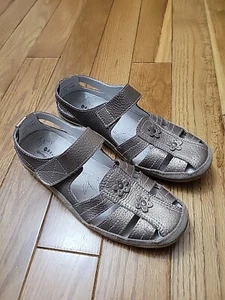 Spring Step Surpass SilverLeather Mary Jane Flats Sandals Womens 39 US Sz 8.5-9 - Picture 1 of 11